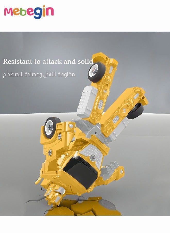 3 in 1 Robot Transforming Truck Toy Set with Road Barrier Traffic Signs, Transforming Engineering Car Assembled Toy, Transforming Container Truck, DIY Outdoor Construction Toys for Kids, Perfect Gift for Kids