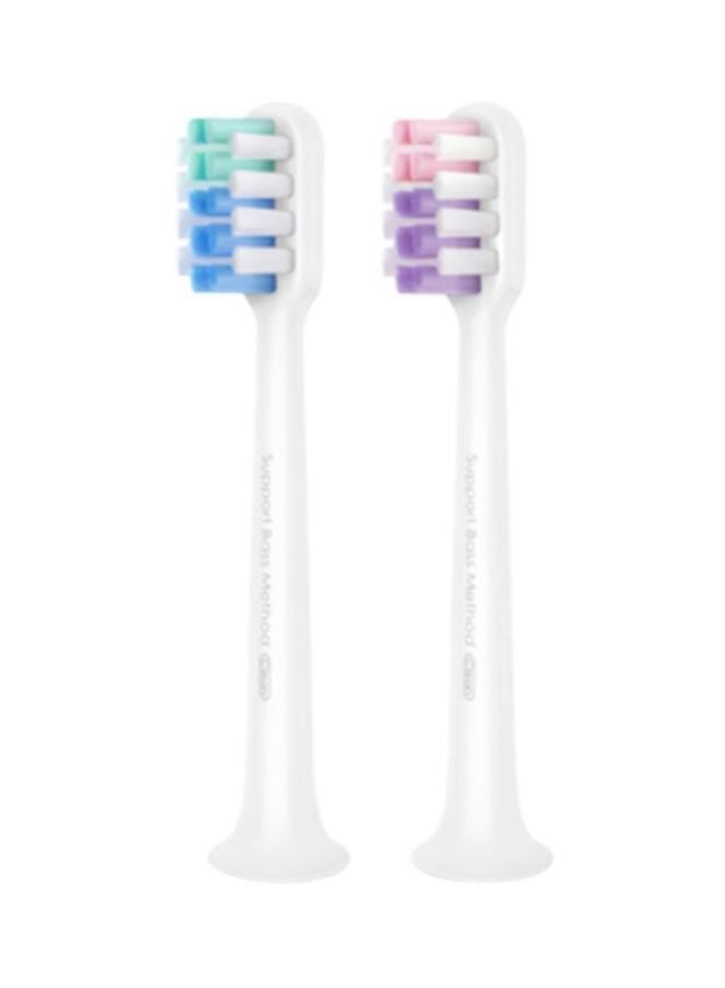 2-Piece Electric Heads Cleaning type Toothbrush Set White 23.2 x 2.5cm