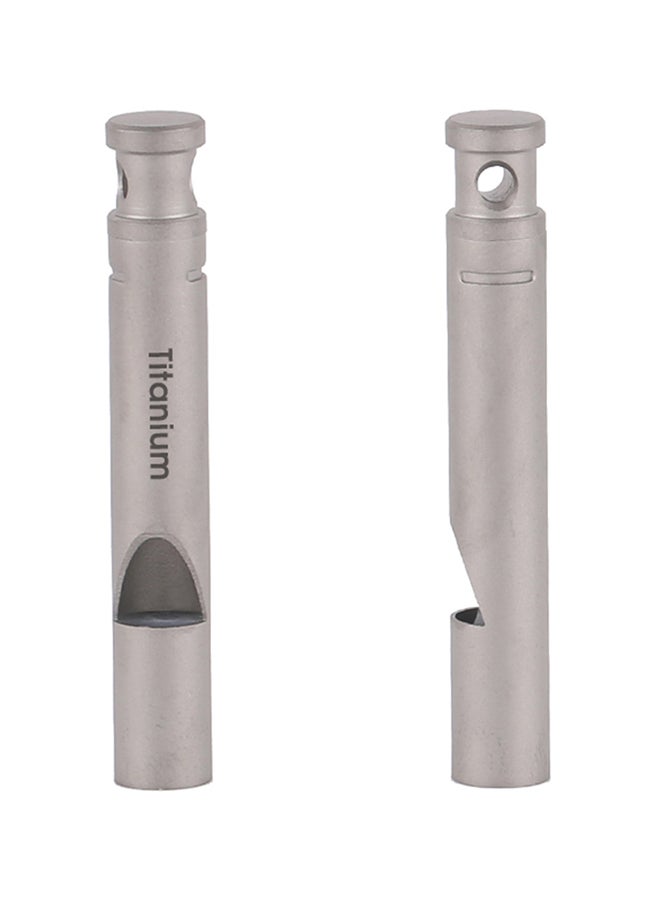 Ultralight Titanium Emergency Whistle With Cord 9x0.1x6.5cm