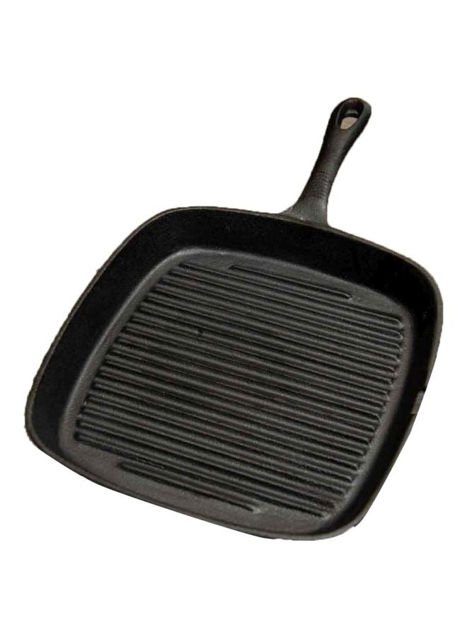 Ferric Cast Iron Grill Pan | Black | Retains Heat For Long Time | Natura Cooker | 35 x 24.5 x 3.3 Black 35 x 24.5 x 3.3cm