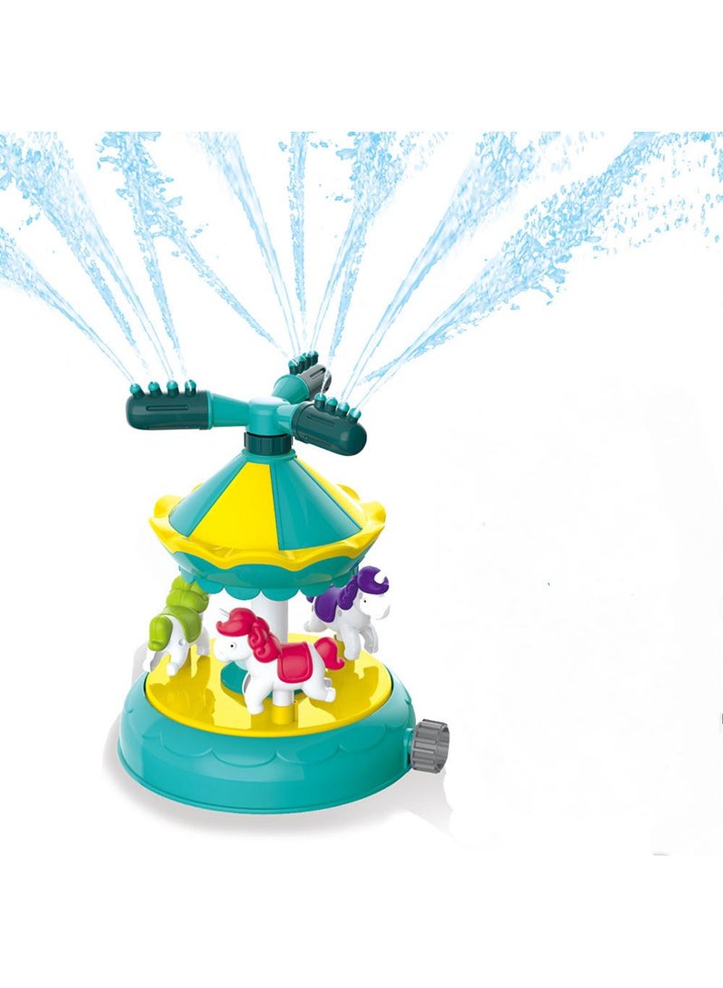 Carousel Water Spray Toys Outdoor Sprinkler Attaches To Garden Hose With Wiggle Tubes Backyard Spinning Water Toys Splashing Fun for Summer Day Toys Kids