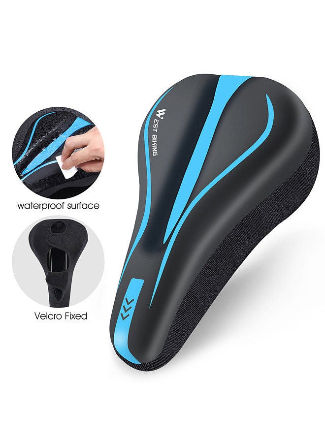 West Biking Bicycle PU Leather Silicone Cushion Cover Mountain Bike Waterproof Seats Sponge Cover Antislip Cycling Seats Cover Bicycle Accessories
