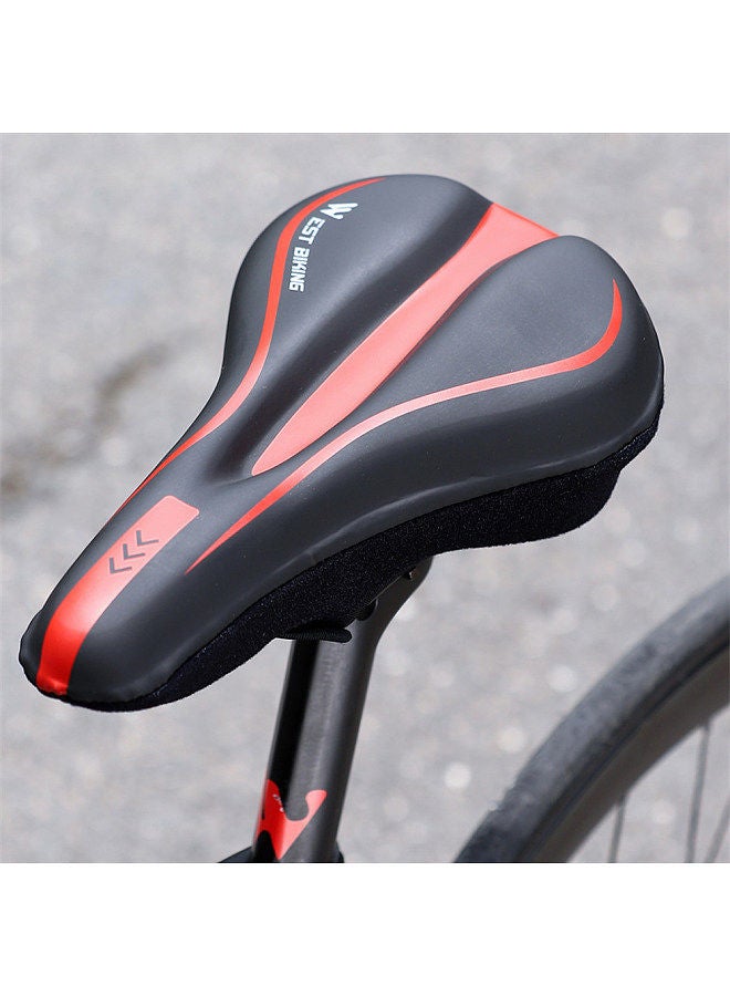 West Biking Bicycle PU Leather Silicone Cushion Cover Mountain Bike Waterproof Seats Sponge Cover Antislip Cycling Seats Cover Bicycle Accessories