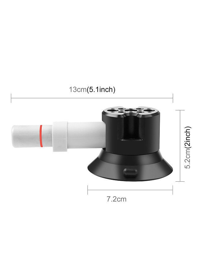 PULUZ PU844B 3 Inch Suction Cup Mount Quick Release Aluminum Alloy 30kg Horizontal Suction Force with 1/4 Inch & 3/8 Inch Screw Holes