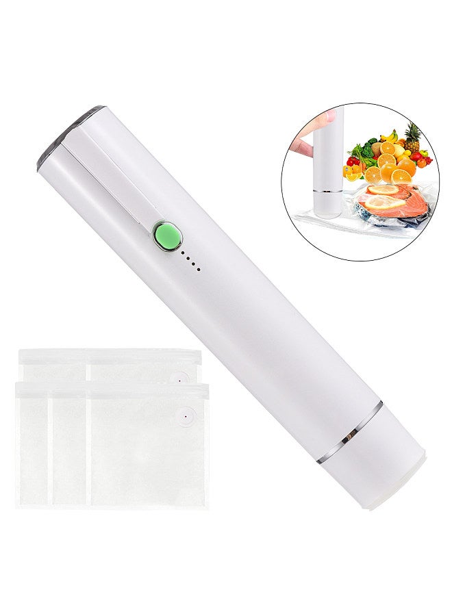 Handheld Vacuum Sealer Machine Portable USB Type-C Charging Cordless 2-in-1 Automatic Food Vacuum Saver Sealer and Vacuum Sealer Bags with Sealing Bags for Food Storage and Preservation