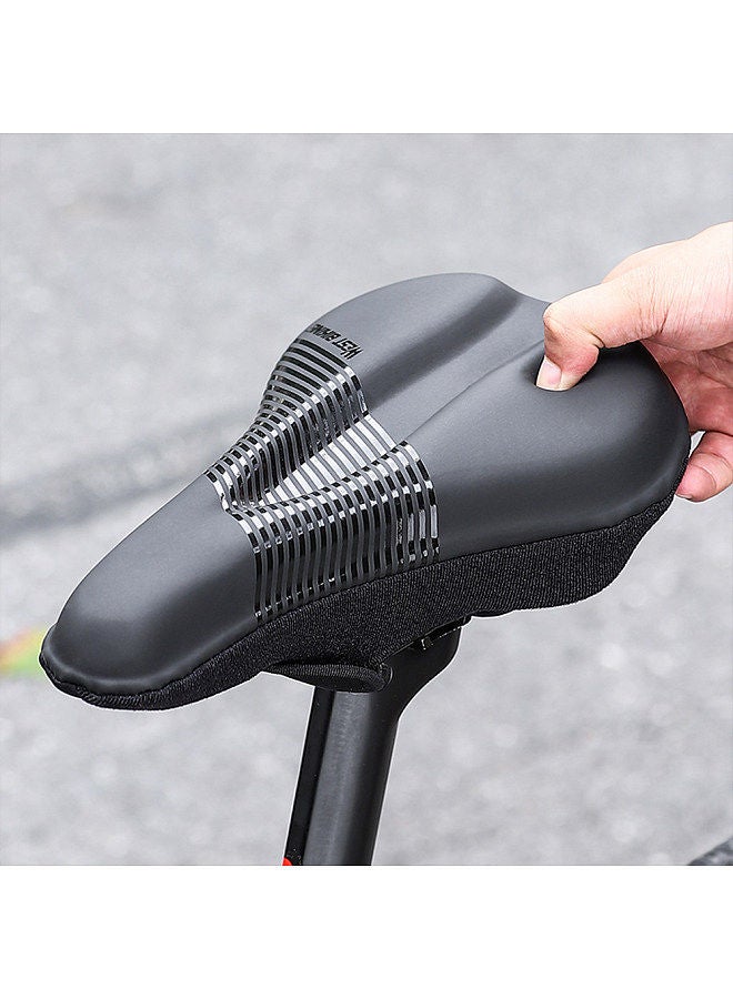 Anti-slip Bike Saddle Cover Soft Silicone Padded Bicycle Seat Cover Bike Seat Cushion Pad for Mountain Road Bike Outdoor Cycling