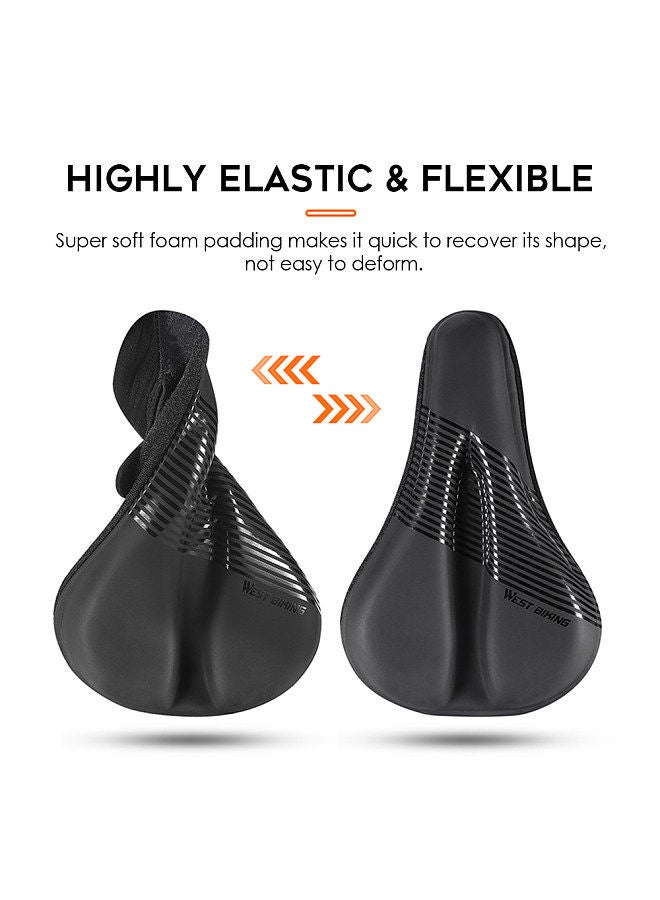 Anti-slip Bike Saddle Cover Soft Silicone Padded Bicycle Seat Cover Bike Seat Cushion Pad for Mountain Road Bike Outdoor Cycling