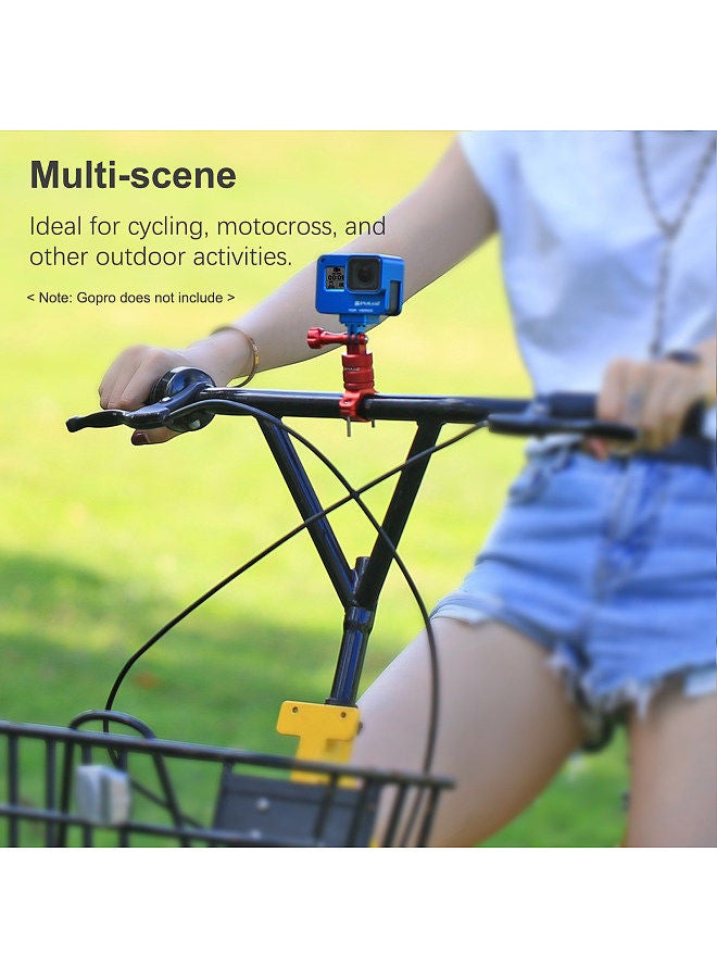 PULUZ 360 Degree Rotation Bicycle Aluminum Alloy Handlebar Adapter Mount Bicycle Rack Mount Holder Compatible