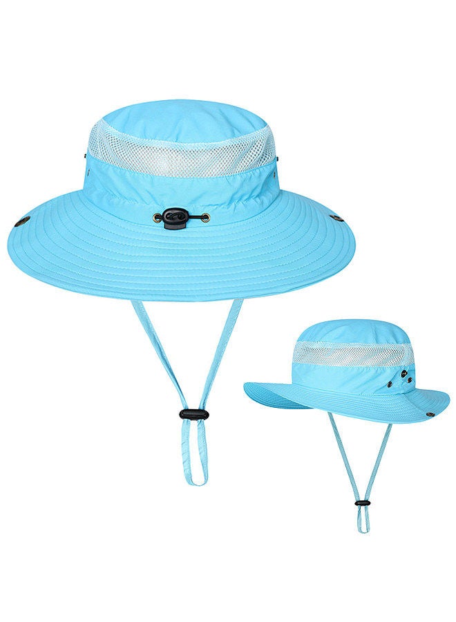 UV Protection Sun Hat Breathable Quick Dry Fishing Hat for Men Women Blue