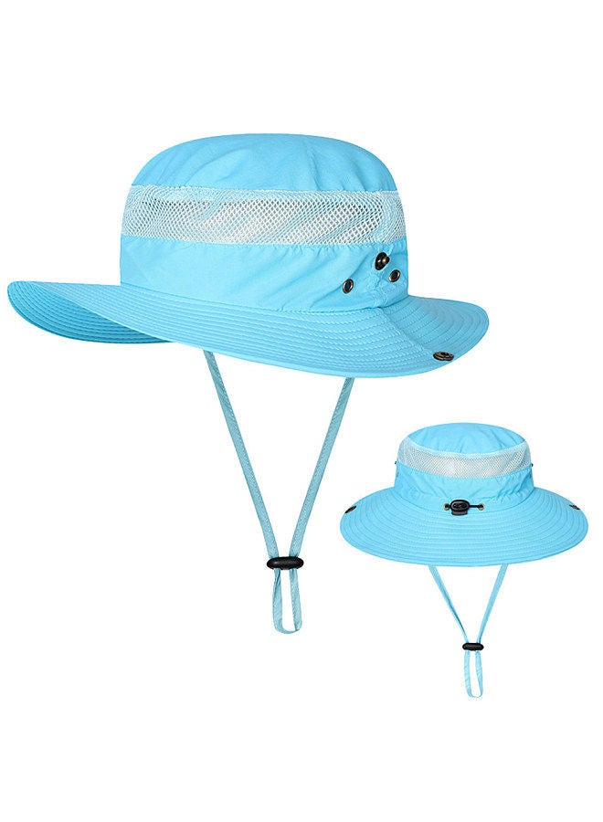 UV Protection Sun Hat Breathable Quick Dry Fishing Hat for Men Women Blue