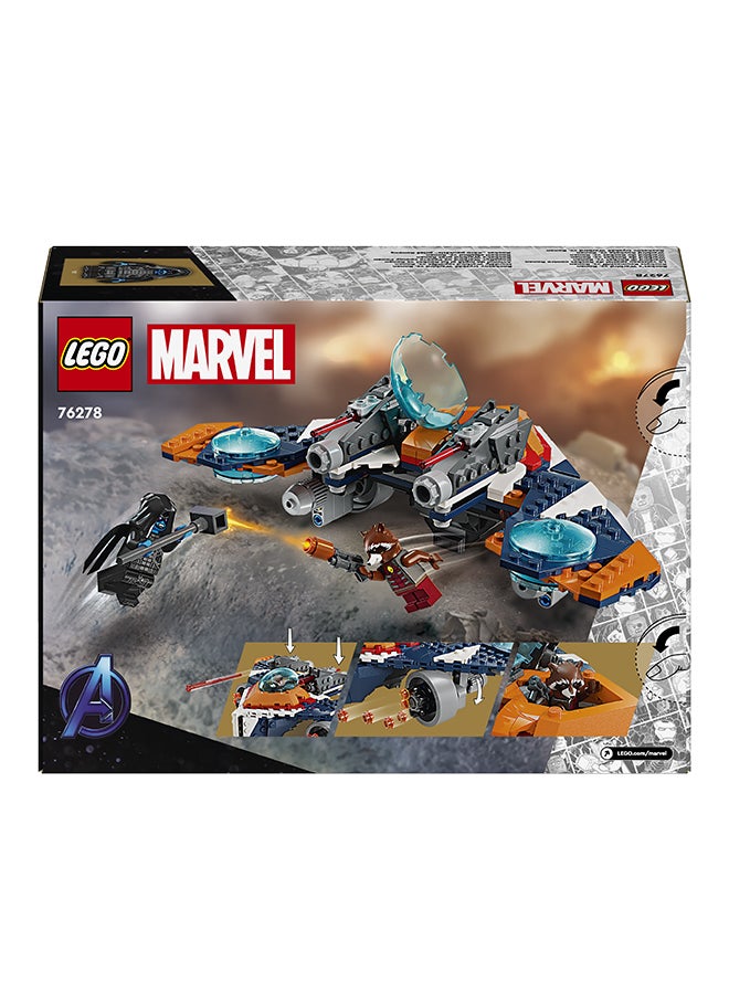 Marvel Rocket’s Warbird vs. Ronan, Buildable Super Hero Spaceship Toy for Kids with Rocket Raccoon minifigure, Guardians of the Galaxy Gift for Boys and Girls Aged 8 and Over 76278