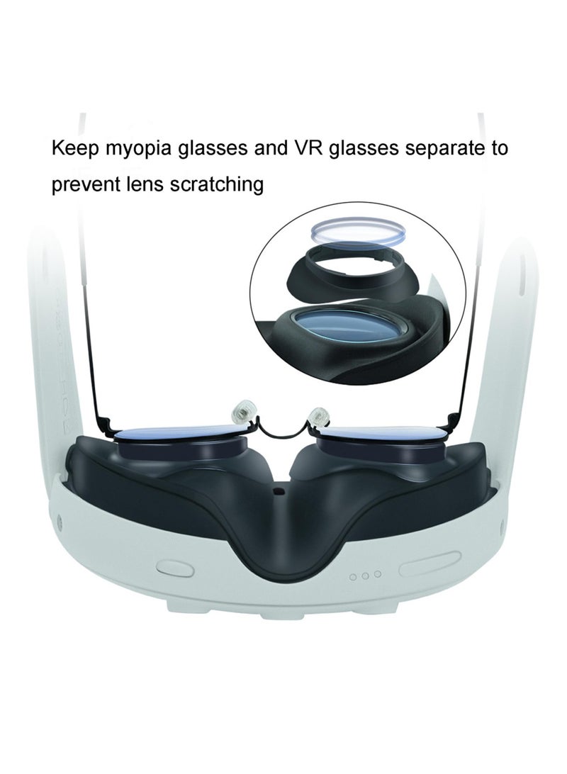 Glasses Spacer Protector, Compatible with Meta Lens Protector Glasses Lens Insert Bumper Frame Anti-Scratch Ring, Protect Myopia Glasses from Scratching Compatible with Meta Accessories