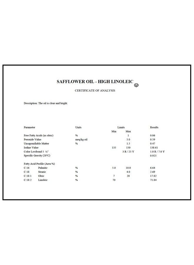 Safflower Seed Oil Face Moisturizer 4 Oz Dark Glass Bottle With Dropper : High Linoleic Facial Serum Regimen For Acne And Oily Skin : Best All Natural Breakout Skincare Treatment For Men And Women