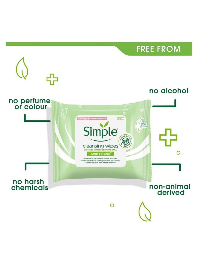 Kind To Skin Cleansing Facial Wipes 25 Wipes