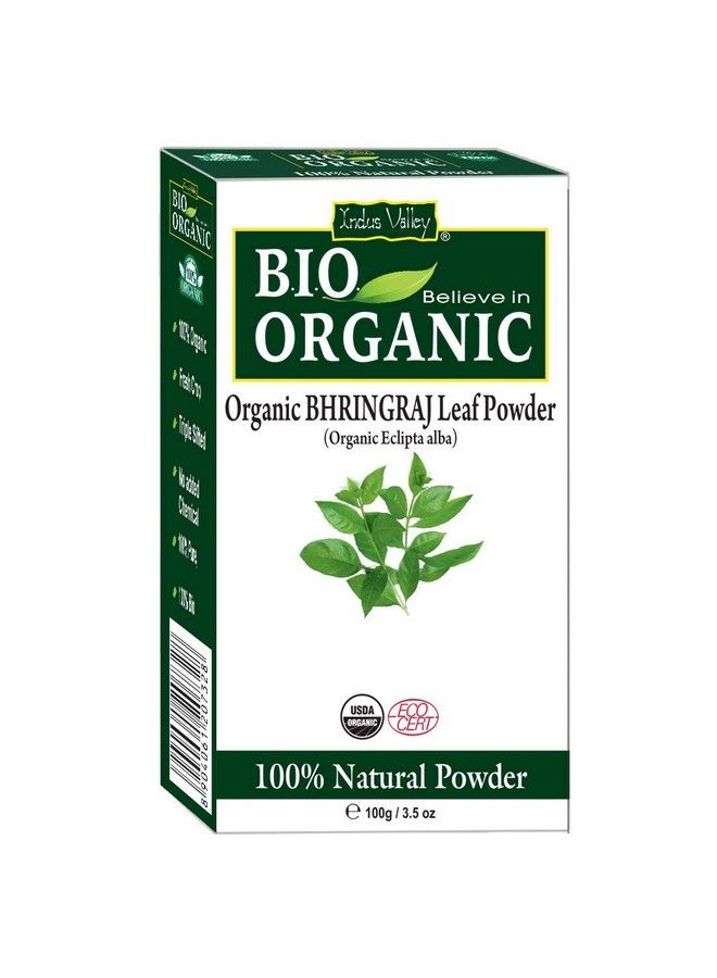 Bio Organic Natural And Pure Bhringraj Powder ; Eclipta Alba With Herbal Henna Powder Set Of 2 For Hair Care (100G*3 =300G)