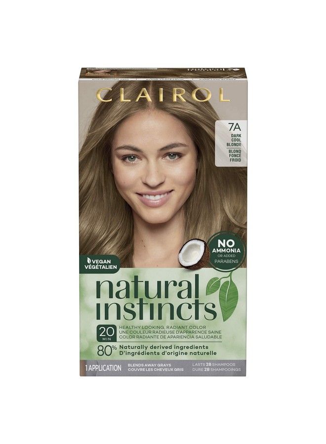 Natural Instincts Demipermanent Hair Dye 7A Dark Cool Blonde Hair Color Pack Of 1