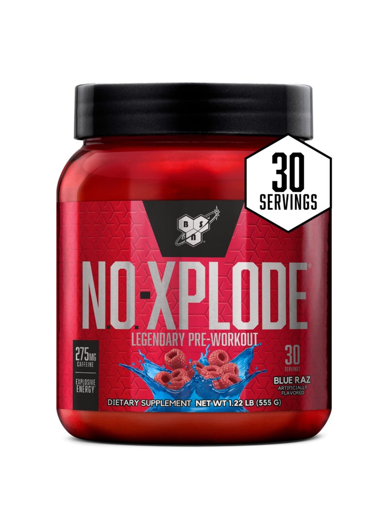 BSN N.O. - Xplode Legendary Pre-Workout Blue Raz Flavor 30 Servings