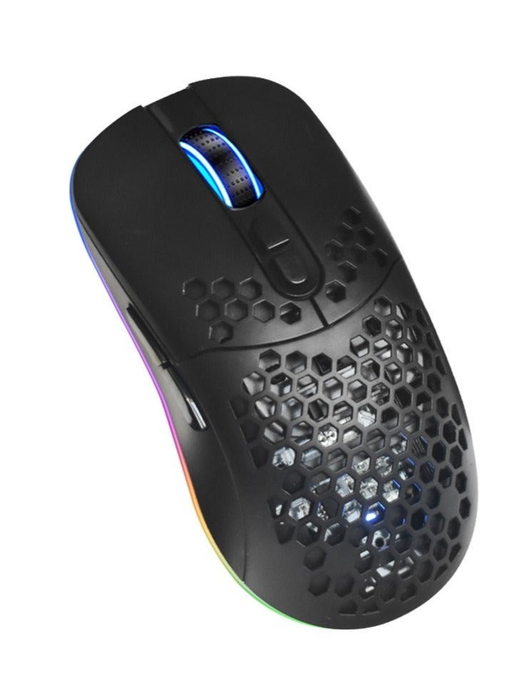 Wireless Bluetooth Dual-Mode Charging Mouse, RGB Light Mouse
