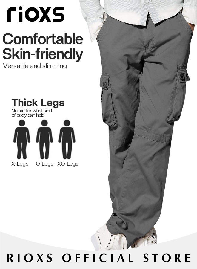 Men's Cargo Pants,Breathable Sports Sweatpants,Mens Work Pants,Casual Athletic Jogger Trousers For Men,Comfy Elastic Waist Men Pants With Pockets,Classic Baggy Pant For Leisure Or Outdoor Activities