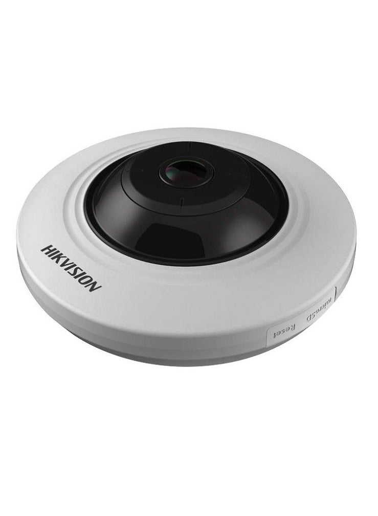 DS-2CD2955FWD-IS 5MP IR WDR POE Network Fisheye Dome Camera, Audio, Alarm Inputs And Outputs,1.05 Mm