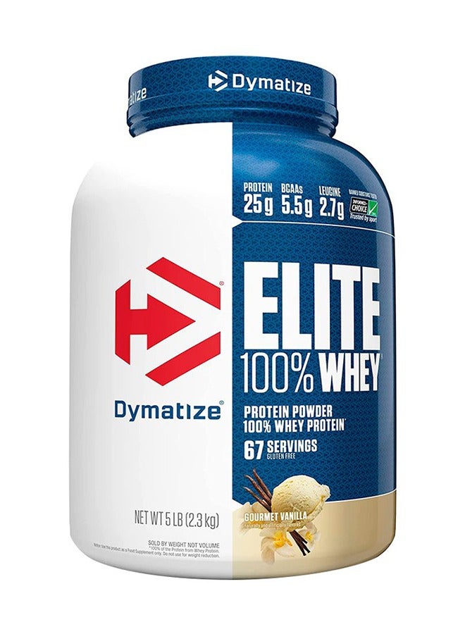 Elite 100% Whey Protein Gourmet Vanilla 5Lb