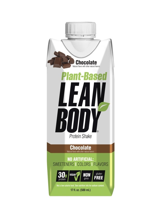 Pack Of 12 Plant Based Lean Body Protein Shake - Chocolate