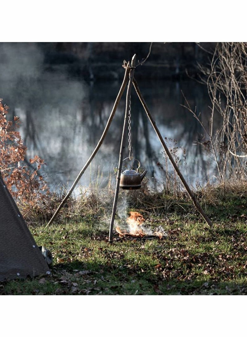 Camping Tripod Board with Adjustable Chain For Suspending Pots over Fire Cooking By Turning Branches into Campfire Tripod Perfect Outdoor Equipment