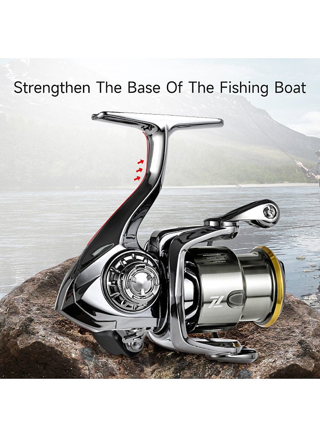 Dual Handle Spinning Reel 5.2:1 Gear Ratio 7+1 Bearing Left Right Hand Fishing Reel