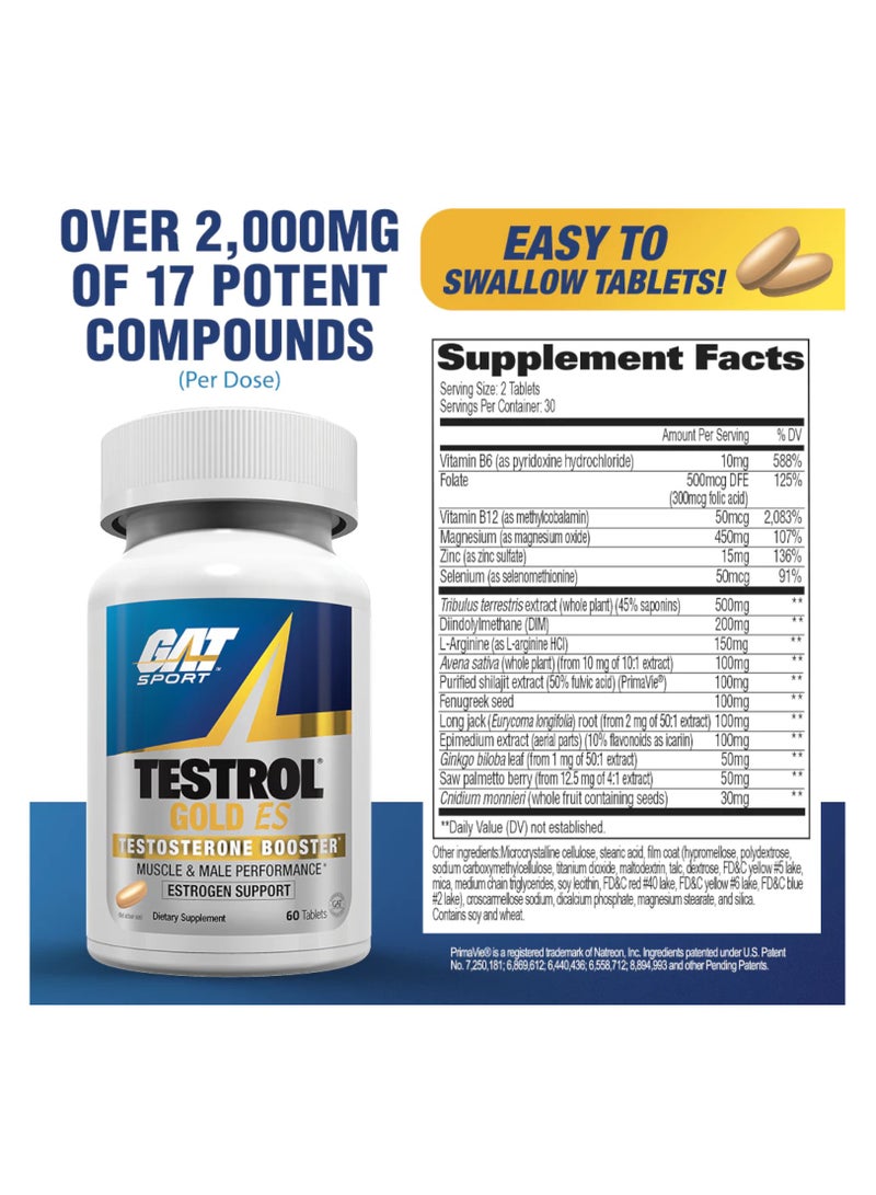 Testrol Gold ES, 60 Tablets, 30 Servings