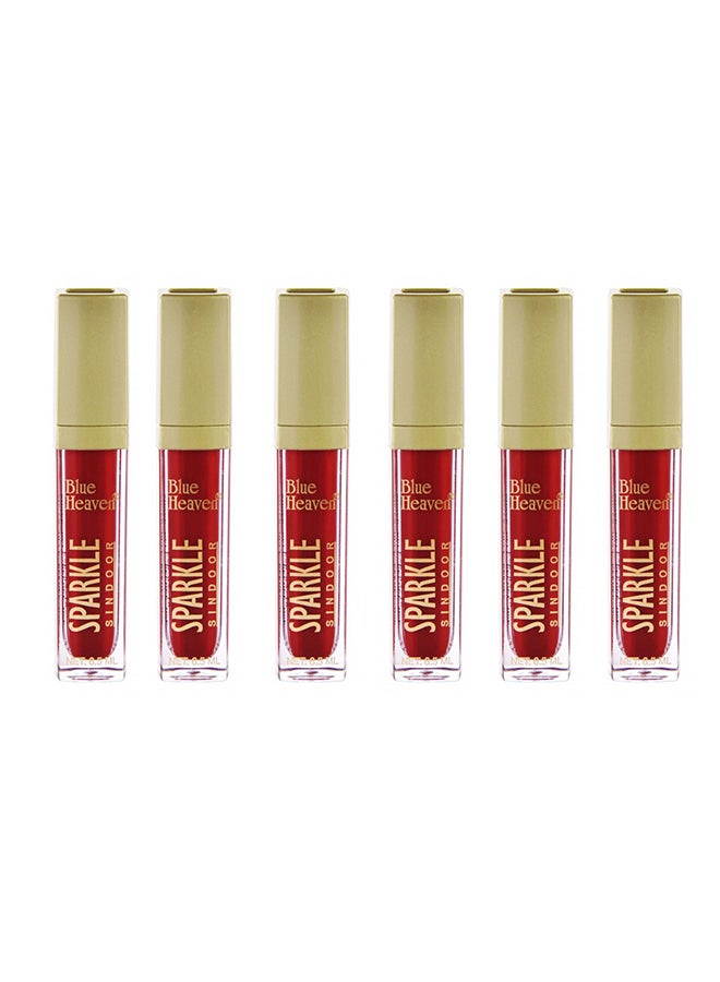 6-Piece Liquid Sparkle Sindoor Matte Lipstick Maroon