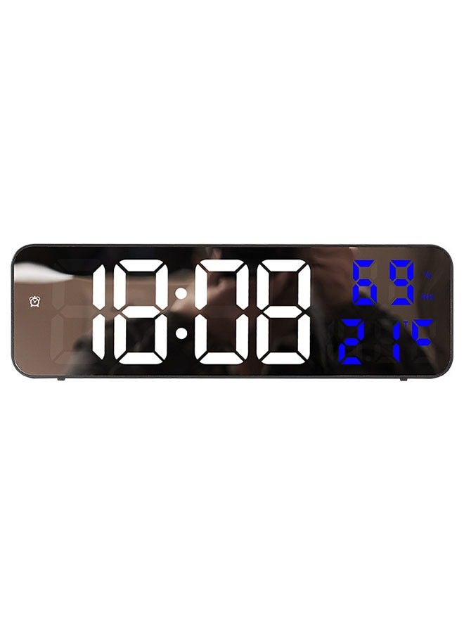 Digital Wall Clock, 23 cm Large Digital Wall Clock, Large Display, Automatic Brightness Digital Alarm Clock with Indoor Temperature, Date, for Living Room Decor
