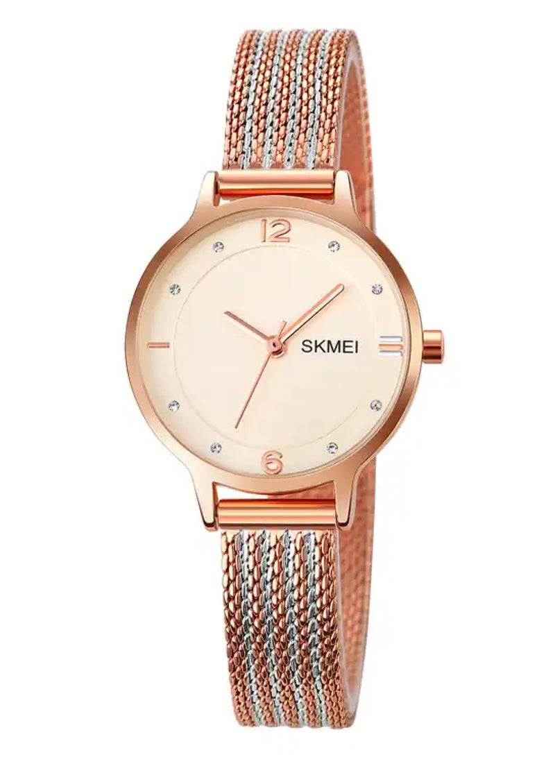 women's Rose Gold Stainless Steel Analog Quartz watch 1874