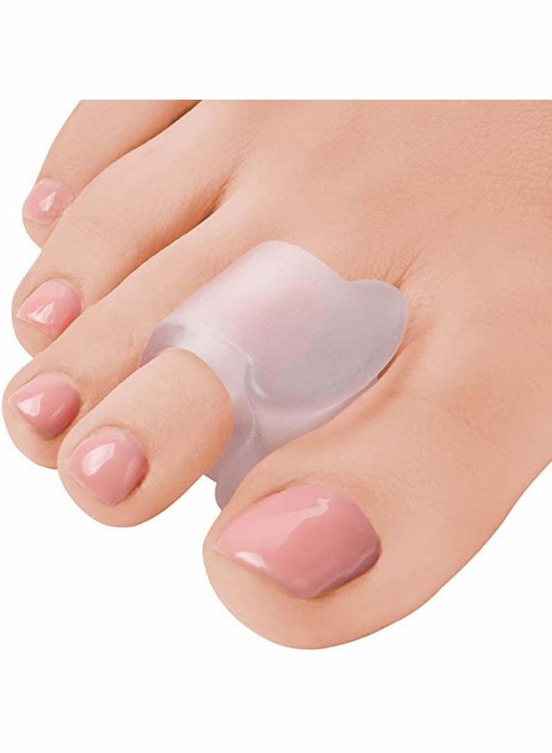 4 Pack Toe Spacers - Gel Applicator - Correction of Crooked Toes - Bunion Braces & Bunion Relief - Pads for Overlaps, Hallux Valgus, Yoga