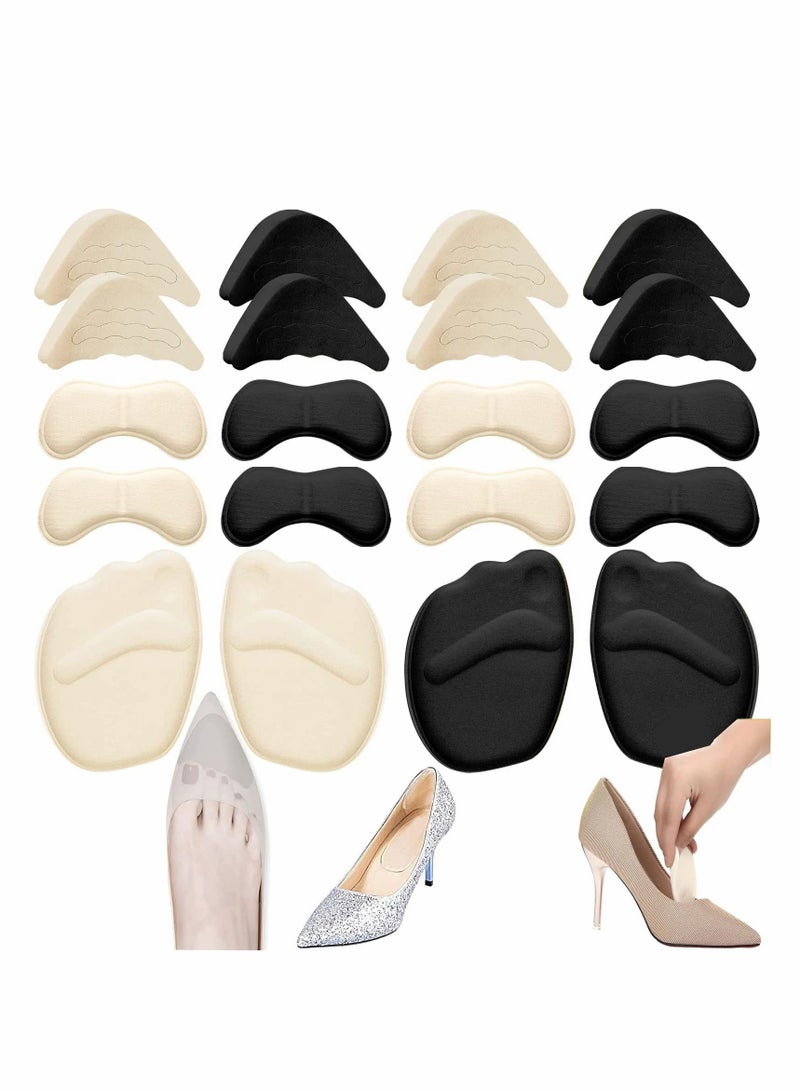 10 Pairs Shoe Filler High Heel Cushion Pads Adjustable Toe Inserts Front Insoles