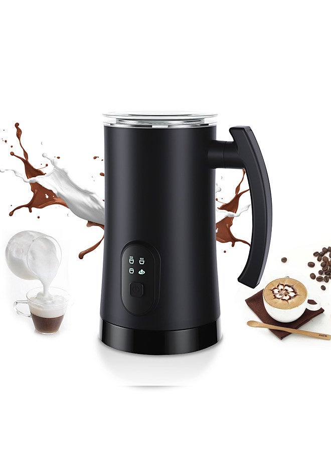 Detachable Milk Frother 11.84oz/350ml Electric Milk Frother and Steamer with Touch Control 400W 4 in 1 Hot/Cold Foam Maker for Latte Cappuccinos Hot Chocolate Milk