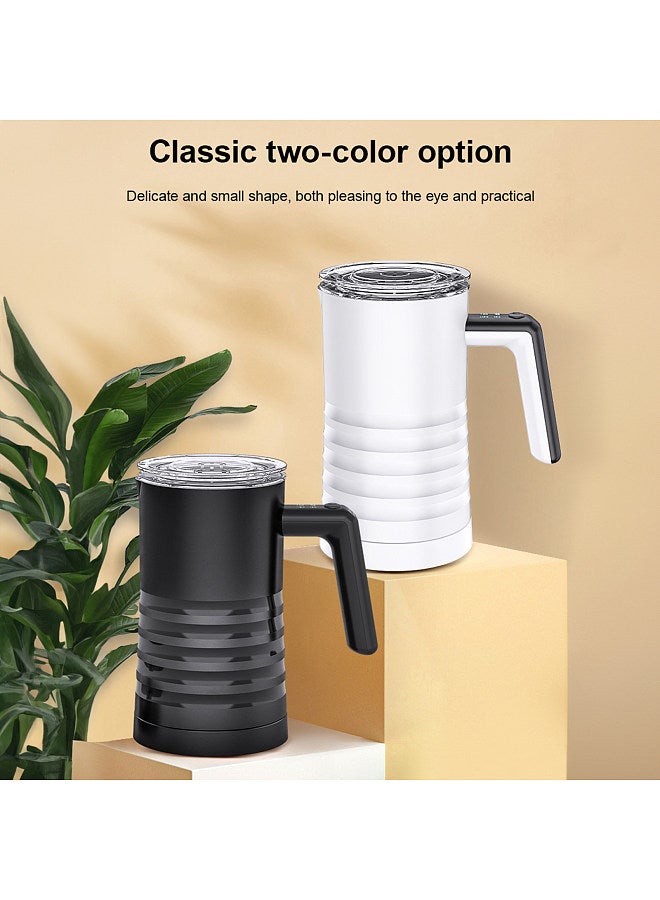 Electric Milk Frother and Steamer 4 in 1 Automatic Milk Warmer 400W Non-Stick Interior 580ml Hot/Cold Stainless Steel Milk Foam Maker for Coffee/Hot Chocolate Milk/Latte/Cappuccinos