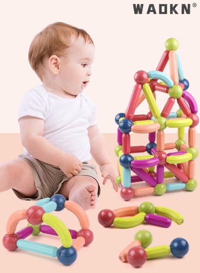 36PCS Magnetic Bar Children's Early Education Puzzle Toys With Varying Shapes Assembled With Large Particles Of Magnetic Blocks Toy Set Storage Box