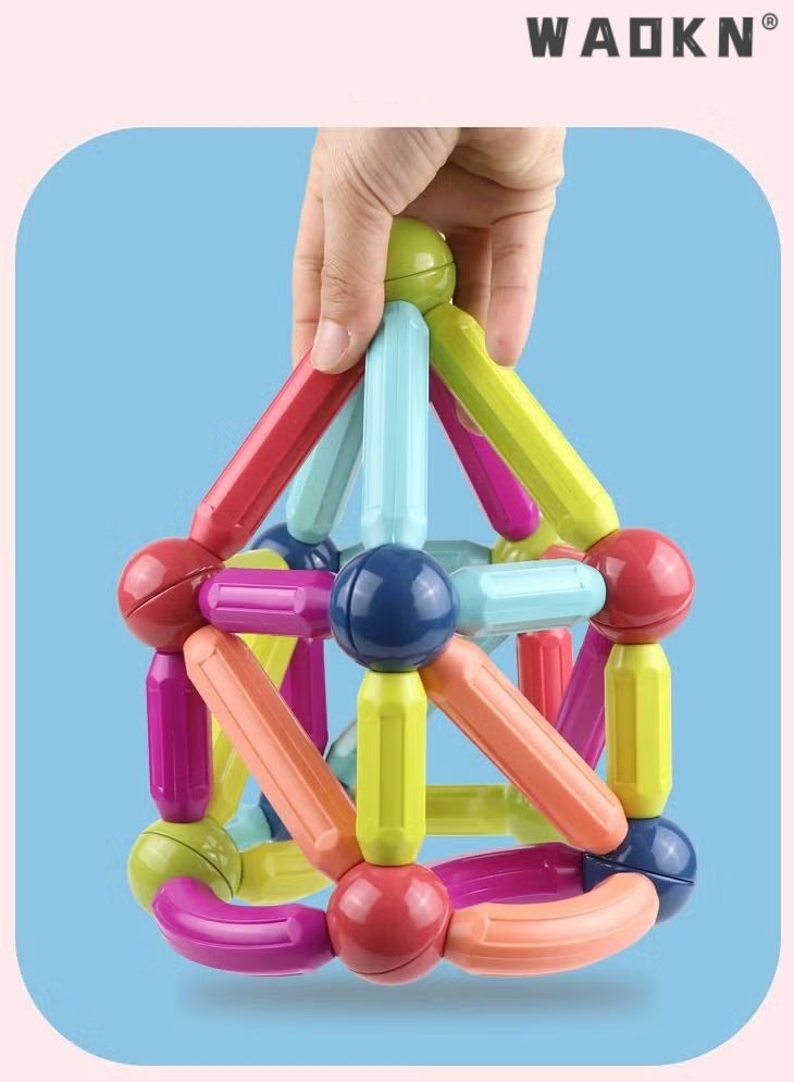 36PCS Magnetic Bar Children's Early Education Puzzle Toys With Varying Shapes Assembled With Large Particles Of Magnetic Blocks Toy Set Storage Box