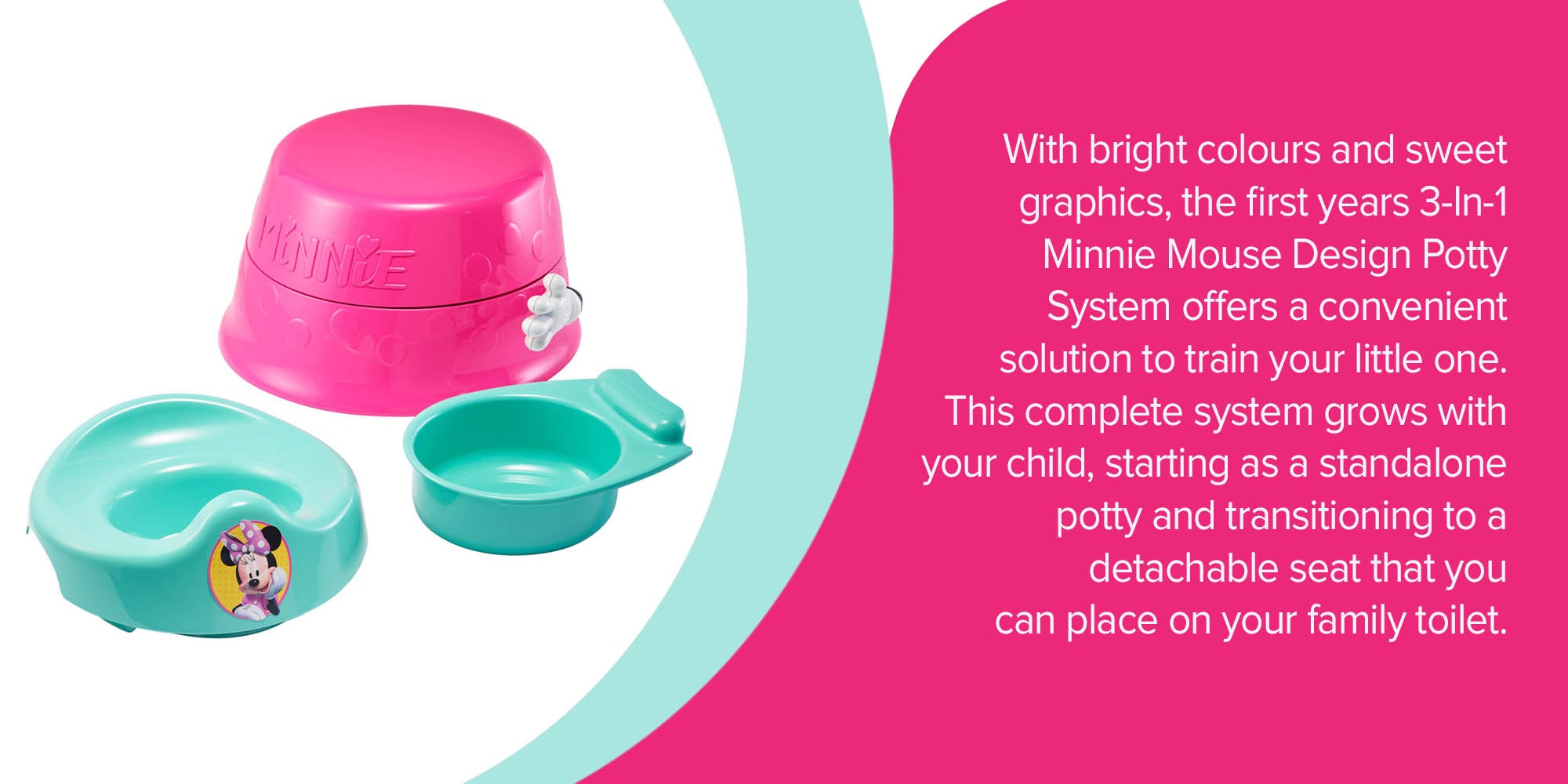 3-In-1 Minnie Mouse Design Potty System