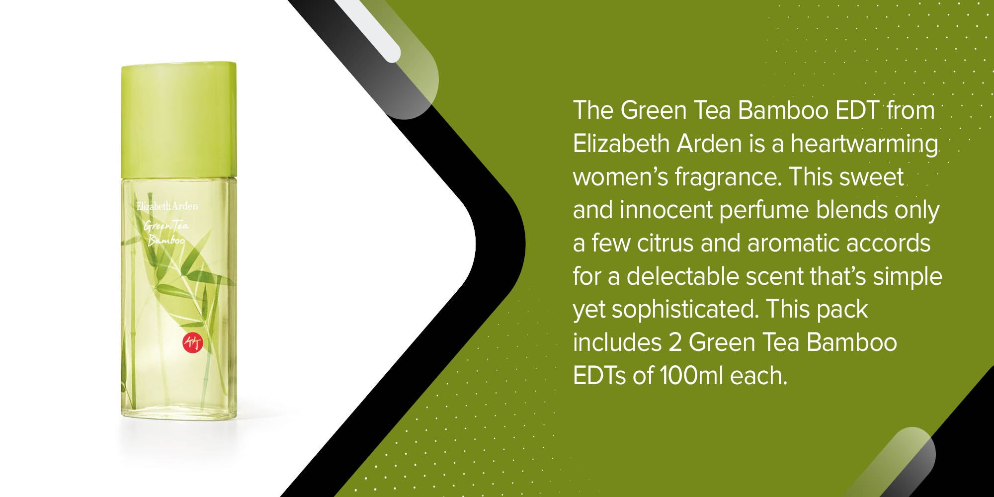 Pack Of 2 Green Tea Bamboo EDT 2x100ml