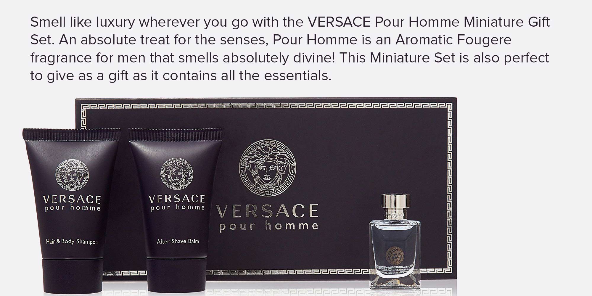 Pour Homme Gift Set Miniature 5, Hair And Body Shampoo 25, 1x After Shave Balm 25ml