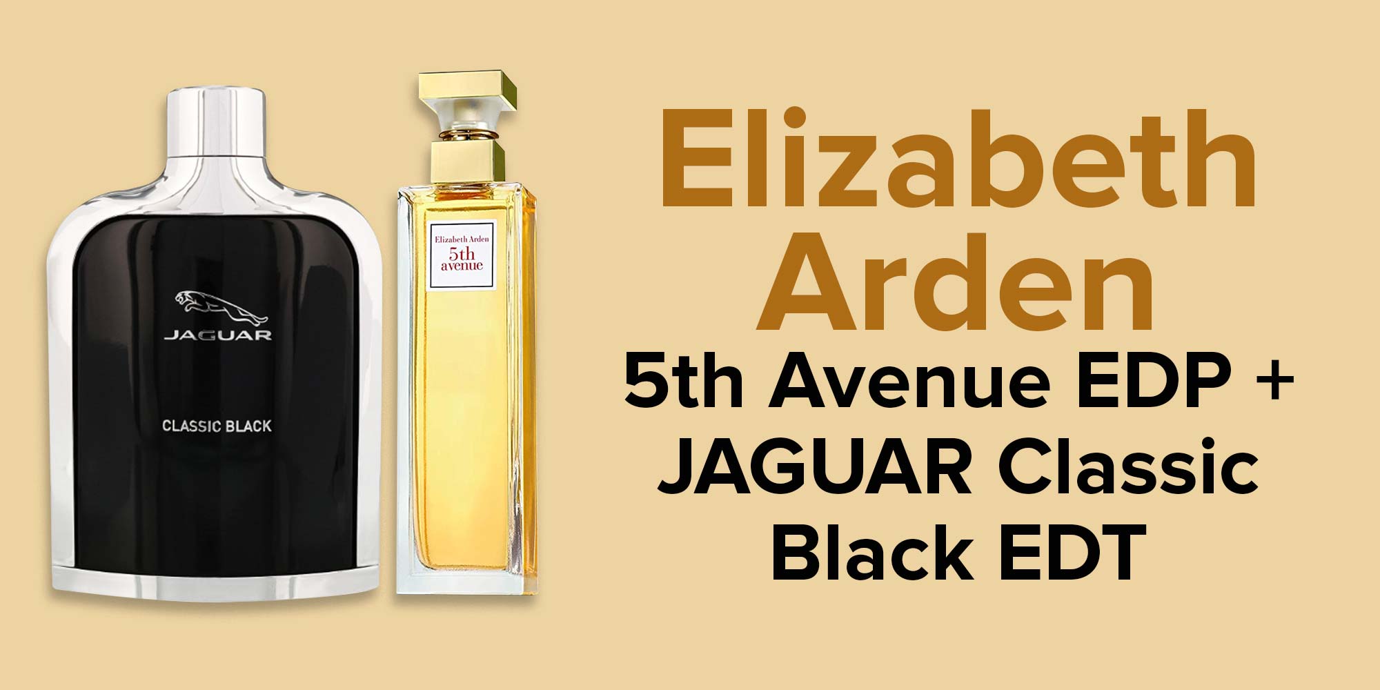 5th Avenue And Jaguar Classic Black Gift Set EDT 100Ml, EDP 125ml