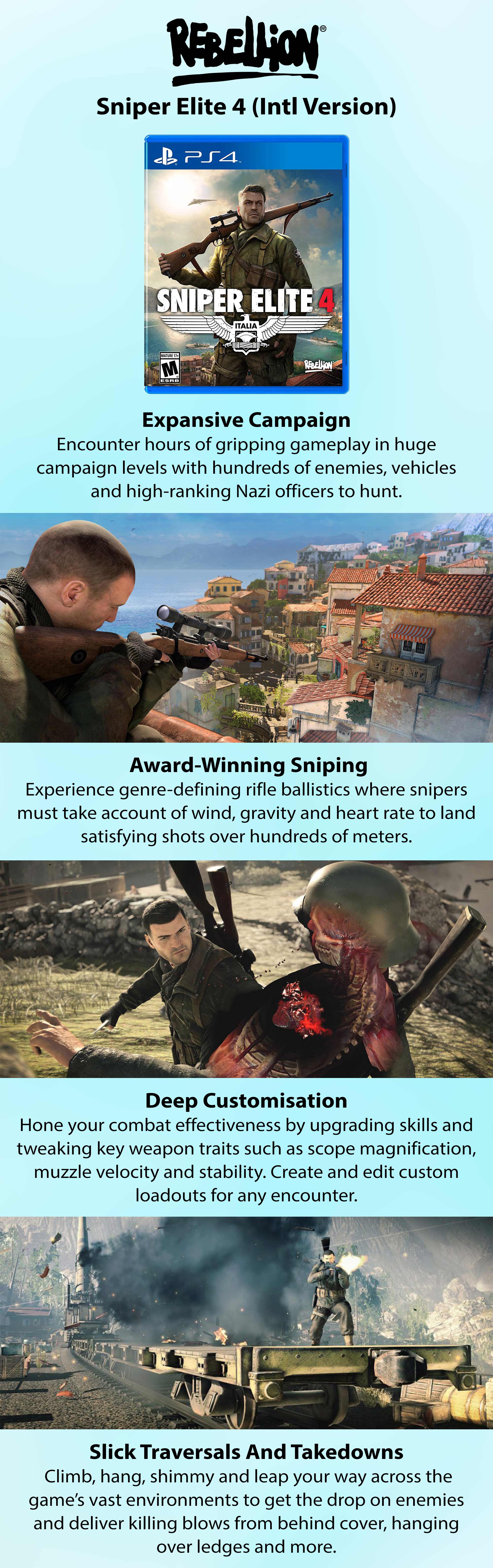 Sniper Elite 4 (Intl Version) - Action & Shooter - PlayStation 4 (PS4)