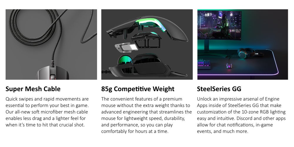 SteelSeries Rival 5 - Gaming Mouse – FPS, MOBA, MMO, Battle Royale – 18,000 CPI TrueMove Air Optical Sensor – 9 Programmable Buttons – 85 g Competitive Weight, Black