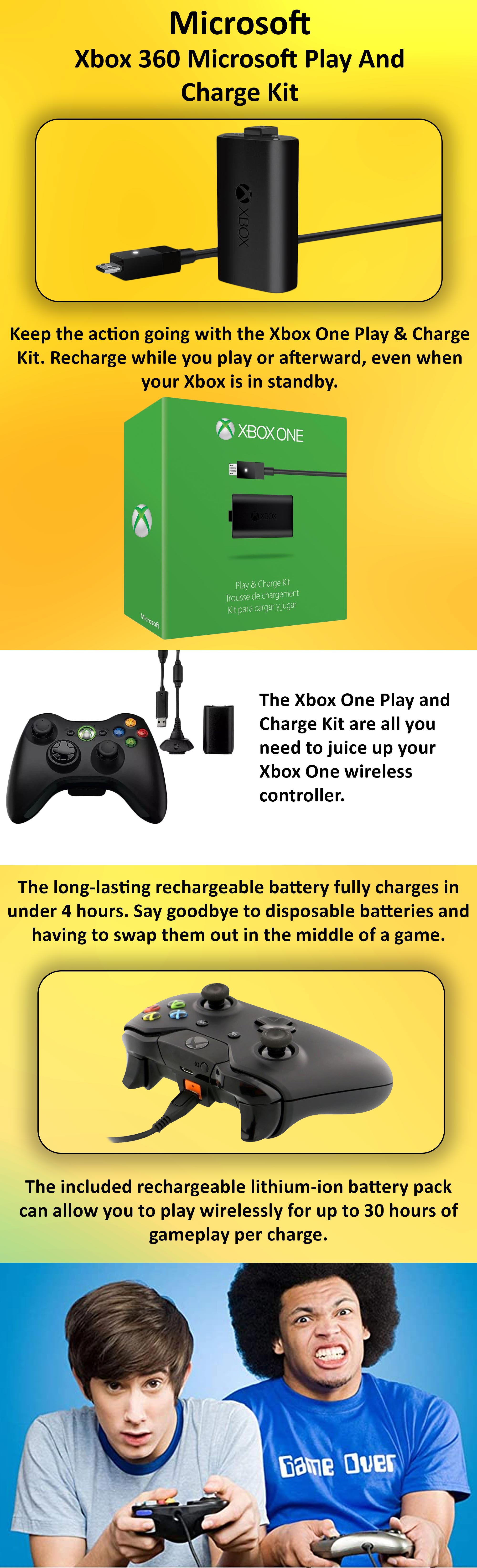 Xbox 360 Play And Charge Wired Kit