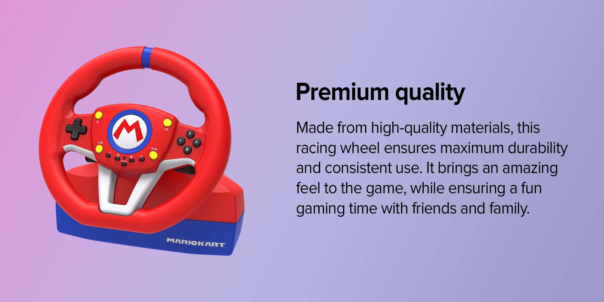 Mario Kart Wireless Racing Wheel Pro Mini For Nintendo Switch