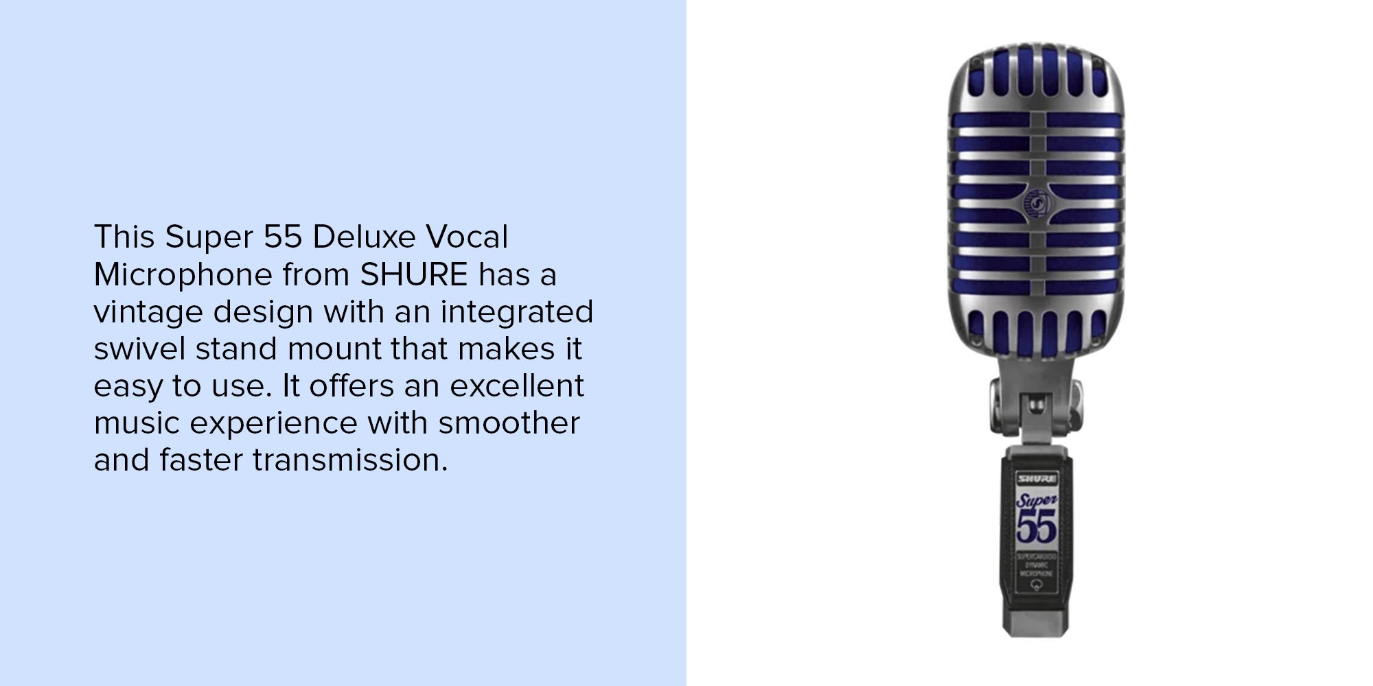 Super 55 Deluxe Vocal Microphone 2724298622901 Silver