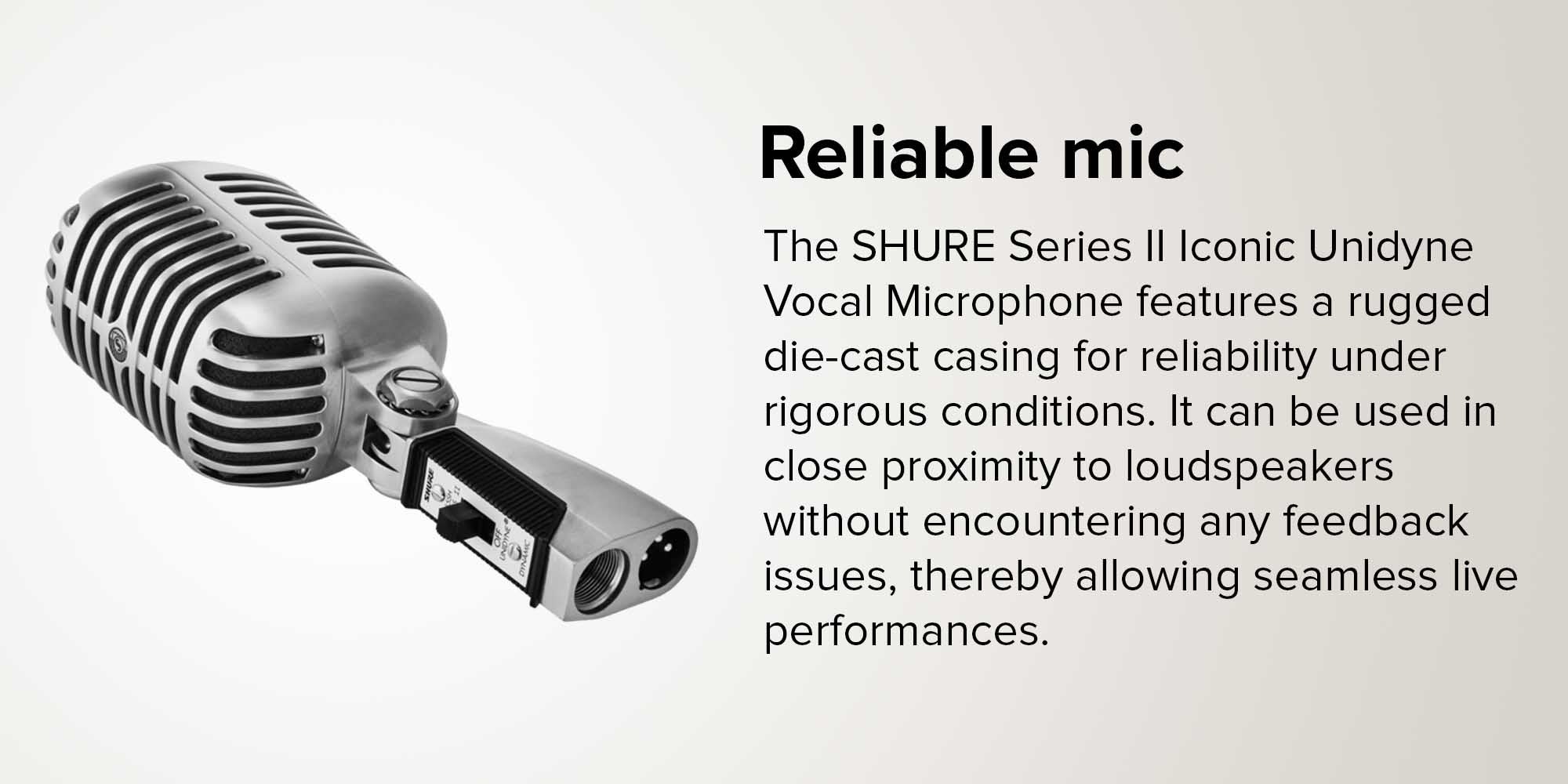 Iconic Unidine Vocal Microphone Series II Shure 55SH Silver/Black