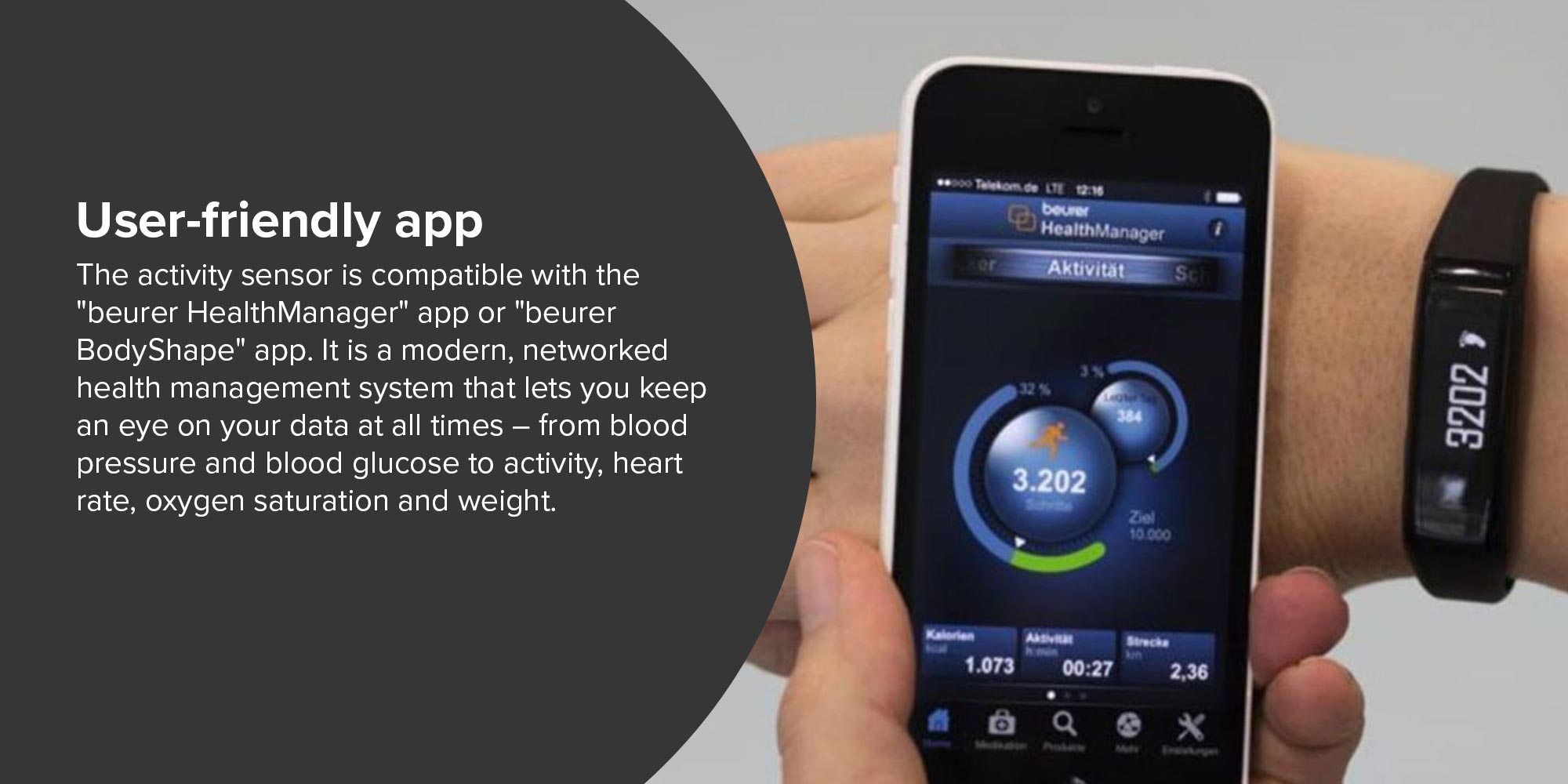 Activity Sensor Fitness Tracker Black