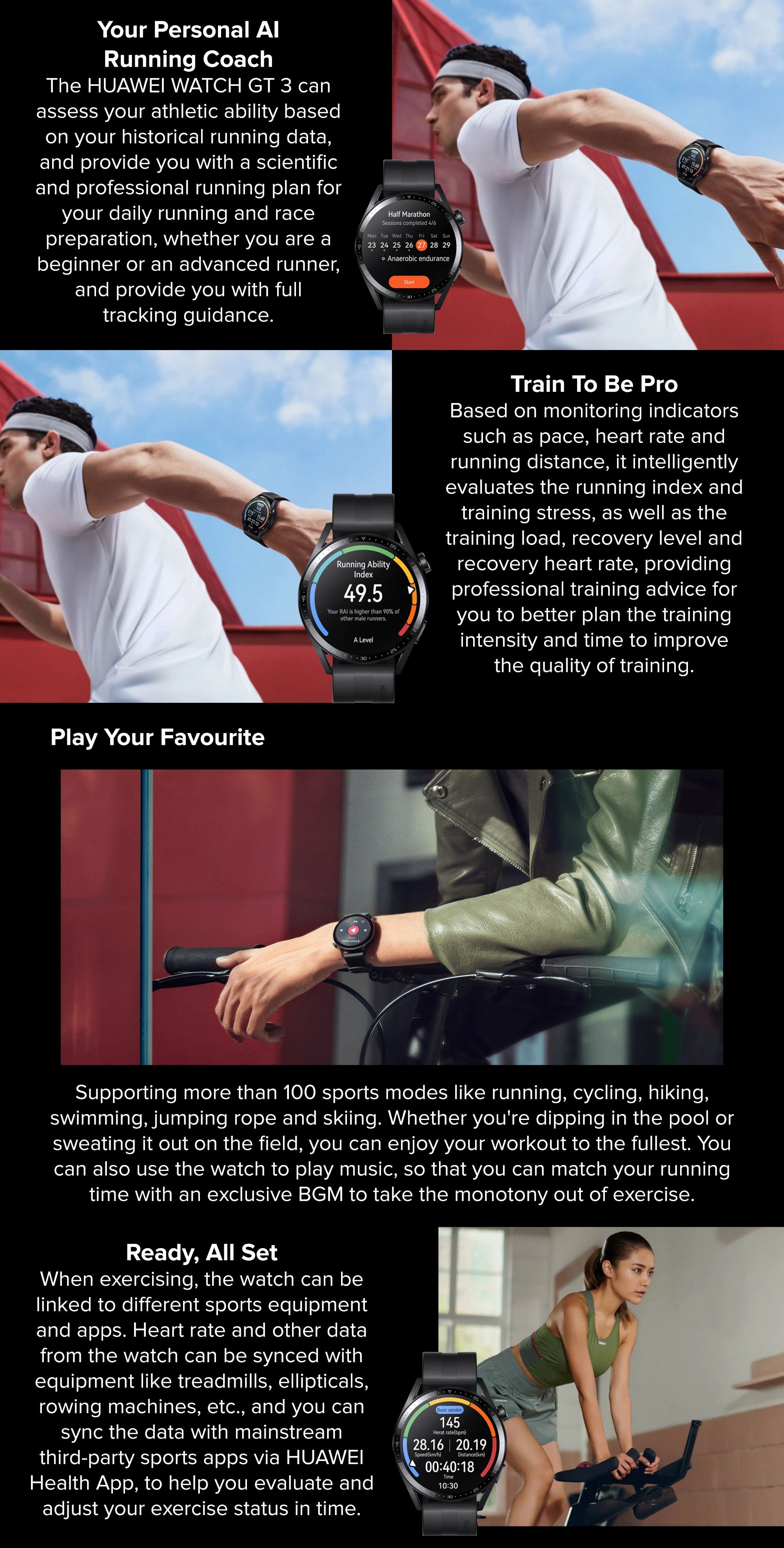 Smartwatch GT 3 46mm Elite Stainless Steel Case With Steel Strap Silver